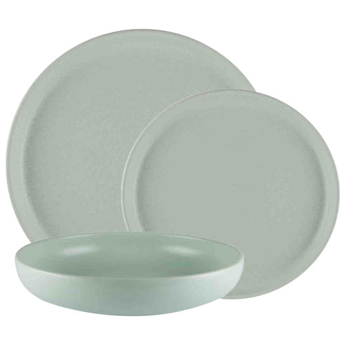 Mesa Ceramics Uno 12-Piece Stoneware Dinnerware Set - Teal