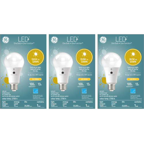 GE Lighting LED Dusk to Dawn Soft White 100W Replacement LED