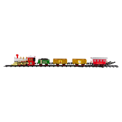 Ensemble de train Express de Noël animé et lumineux à piles de 16 pièces avec son