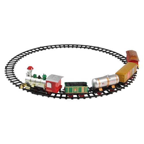 Ensemble de train Express de Noël animé et lumineux à piles de 17 pièces avec son