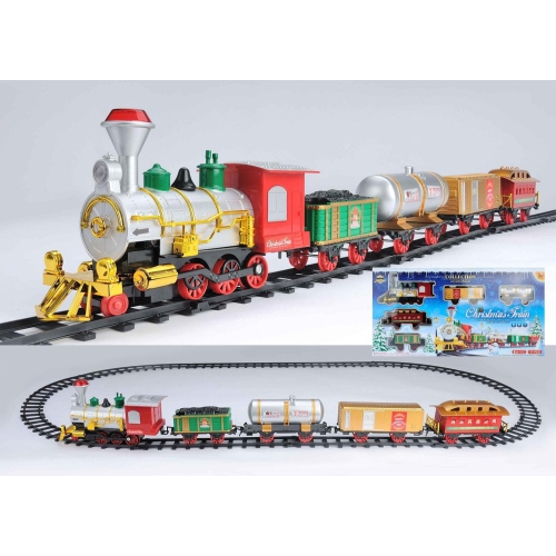 Ensemble de train Express de Noël animé et lumineux à piles de 17 pièces avec son
