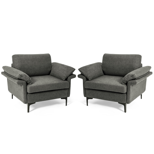 HOMCOM 45 Tufted High Back Velvet Accent Chair Living Room Soft Padded  Couch Lounge Cream White