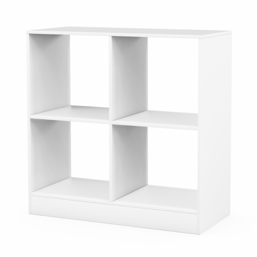 Bibliothèque en bois à 4 cubes de rangement pour jouets pour enfants avec dispositif antirenversement de Costway