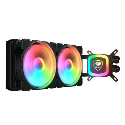 Cougar Poséidon LT ARGB 280 refroidisseur liquide haute performance|va 140 ventilateurs x2 + ARGB Head|contrôleur sans fil