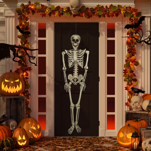 NORTHLIGHT  Life Size Skeleton Halloween Hanging Decoration - 5'