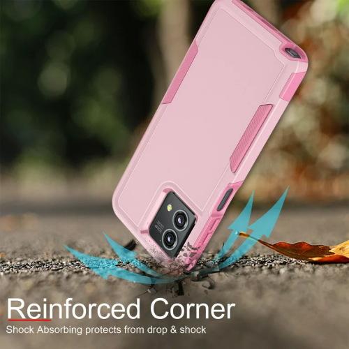 [CSmart] Étui rigide renforcé à deux couches de caoutchouc pour Moto G Stylus 5G 2023 de Motorola, rose pâle