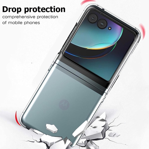 [CSmart] Étui mince souple en TPUR à dos de protection pour Moto Razr+ plus 2023/Razr 40 Ultra 2023 de Motorola, transparent