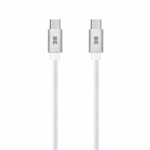 Blu Element Braided Charge/Sync USB-C to USB-C Cable 4ft 60W | White