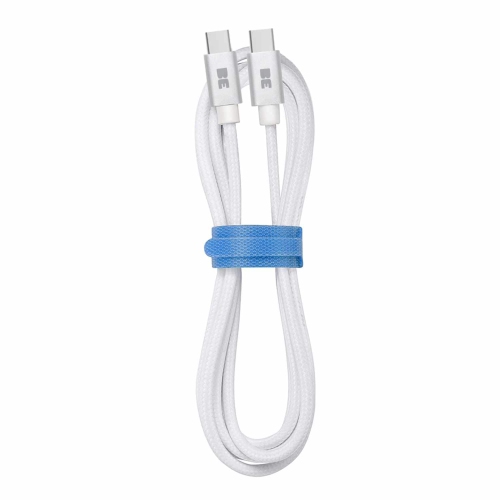Blu Element Braided Charge/Sync USB-C to USB-C Cable 4ft 60W | White