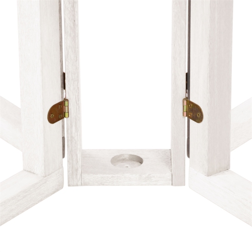 CorLiving Miramar White Washed Wood Outdoor Folding Dining 5pc Set