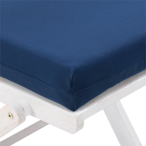 CorLiving Miramar White Washed Wood Outdoor Dining Set - 7pc