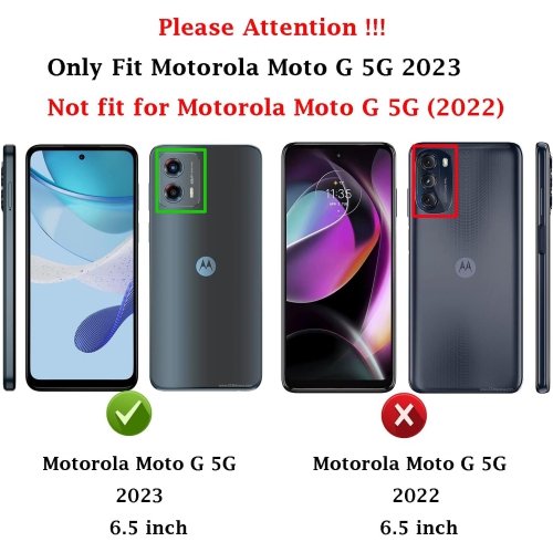 XCRS – Étui robuste triple couche Defender avec protection antichoc pour Moto G 5G de Motorola 6,5&nbsp;po