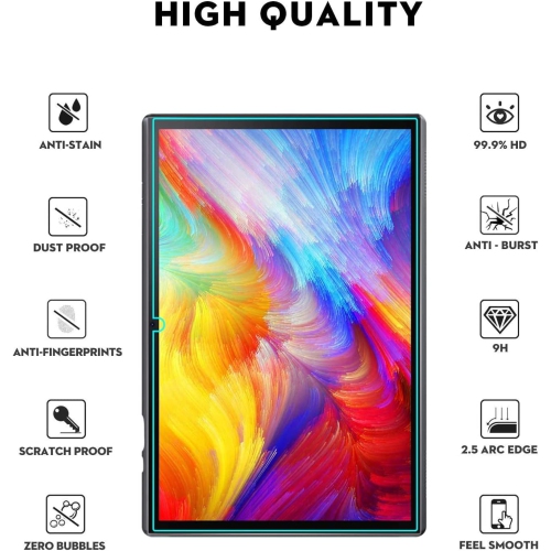 Tempered Glass Compatible with Samsung Galaxy Tab S9 Plus / S9 FE Plus / S8 Plus / S7 Plus / S7 FE, Premium Shatterproof Scratch Resistant Screen