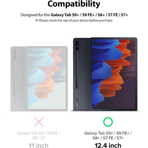 Tempered Glass Compatible with Samsung Galaxy Tab S10 Plus / Tab S9 Plus / S9 FE Plus / S8 Plus / S7 Plus / S7 FE, Premium Shatterproof Scratch