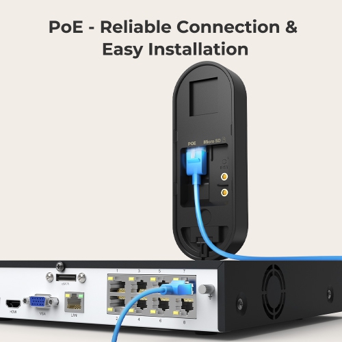 Reolink Smart 5MP Wired PoE Video Doorbell with Chime | 2K HD Video, Power over Ethernet, Person Detection, Works with Reolink NVRs