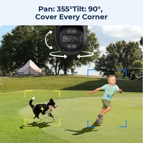 Reolink TrackMix 8MP PoE Dual-Lens PTZ Camera | Dual Tracking, Wide-Angle & Telephoto Lenses, Dual View, Power over Ethernet