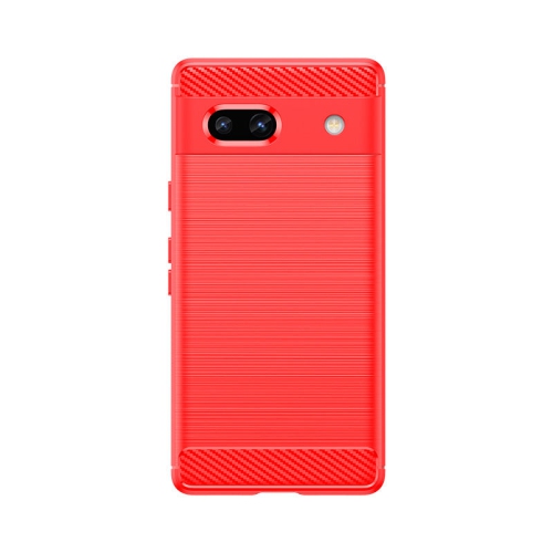 PANDACO Red Brushed Metal Case for Google Pixel 7a