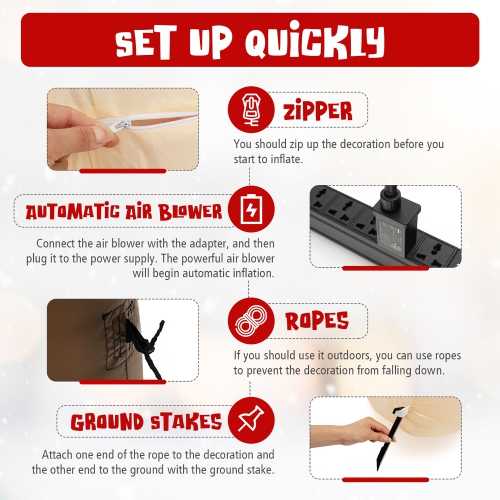 Costway 6.7FT Christmas Inflatable Nativity Scene w/ LEDs & Built-in Air Blower