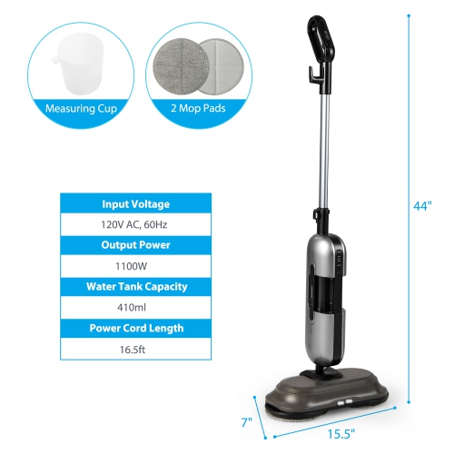 Costway Steam Mop Electric Cleaner Steamer w/ LED Headlights for Hardwood Floor Cleaning