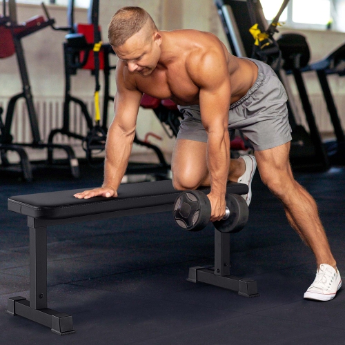 Superfit 660LBS Heavy Duty Flat Weight Bench for Multipurpose Full Body Strength Training