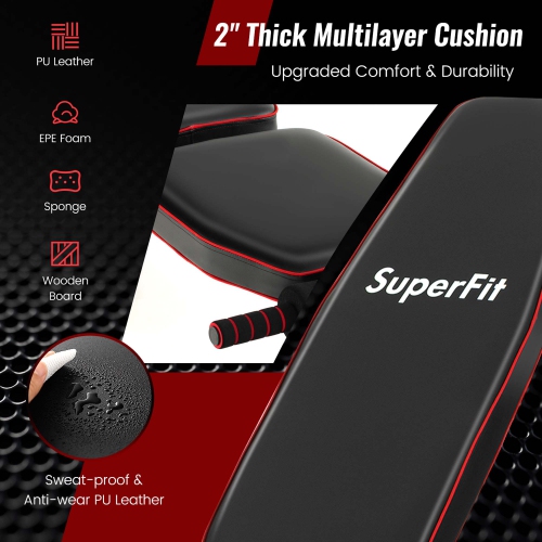 Banc de musculation réglable Superfit pour gym à domicile incliné Full Body Strength Training de Superfit