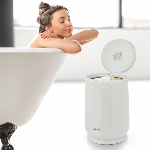 Costway 21L Bathroom Towel Warmer Bucket Spa Towel Heater Auto Shut Off Grey