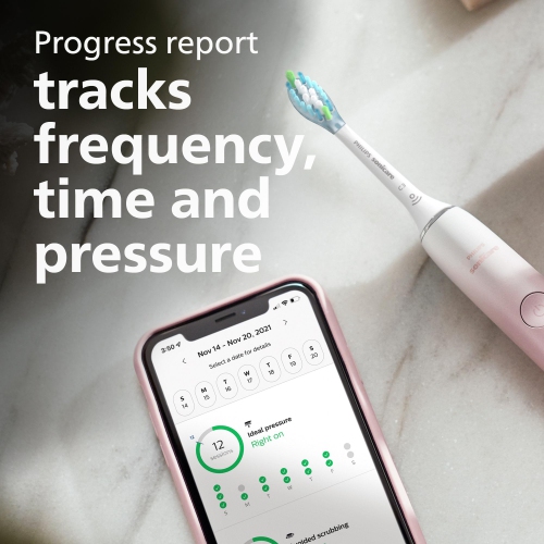 Philips Sonicare Diamondclean 9000 Special Edition Rechargeable Toothbrush, White/pink Hx9911/90