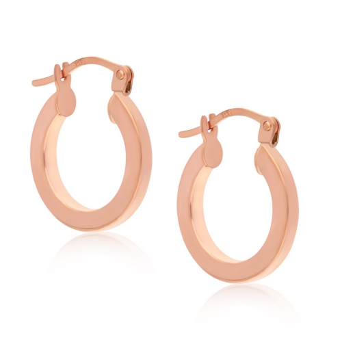 Pink gold sale earrings hoops