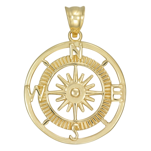 10kt 18" Compass Pendant