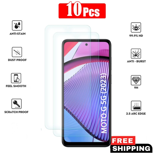 XCRS  Tempered Glass, With Accurate Touch, Screen Protector for Motorola Moto G 5G (2023) 6.5 Inch [10-Pack]
