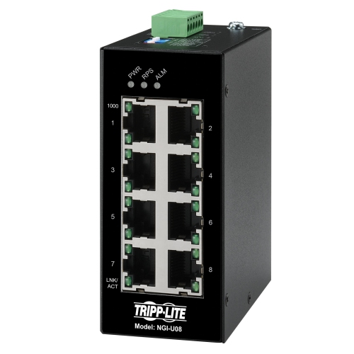 TRIPP LITE 8-Port Unmanaged Industrial Gigabit Ethernet Switch