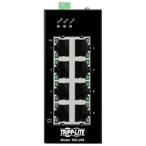 TRIPP LITE 8-Port Unmanaged Industrial Gigabit Ethernet Switch