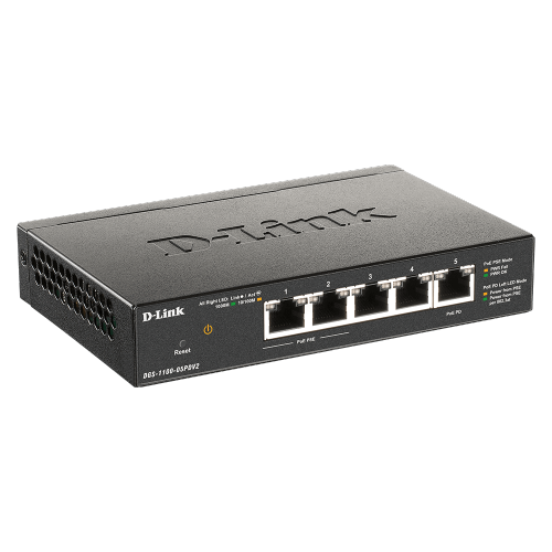 D-Link 5-Port PoE-powered Gigabit Smart Managed Switch - DGS-1100-05PDV2
