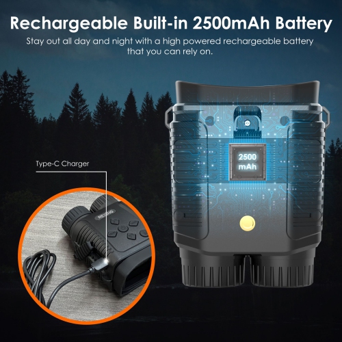 Rexing B1 Mini 1080p Night Vision Mini Digital Binoculars - Black