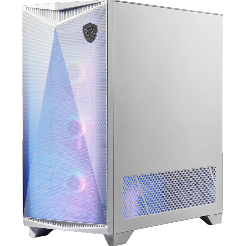 MSI MPG GUNGNIR 300R AIRFLOW WHITE - Mid-Tower Computer Case: Tempered Glass Side Panel, 120MM ARGB Fans, Liquid Cooling Support up to 360mm Radiator