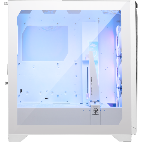 MSI MPG GUNGNIR 300R AIRFLOW WHITE - Mid-Tower Computer Case: Tempered Glass Side Panel, 120MM ARGB Fans, Liquid Cooling Support up to 360mm Radiator