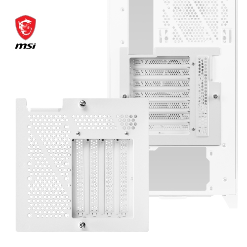MSI MPG GUNGNIR 300R AIRFLOW WHITE - Mid-Tower Computer Case: Tempered Glass Side Panel, 120MM ARGB Fans, Liquid Cooling Support up to 360mm Radiator
