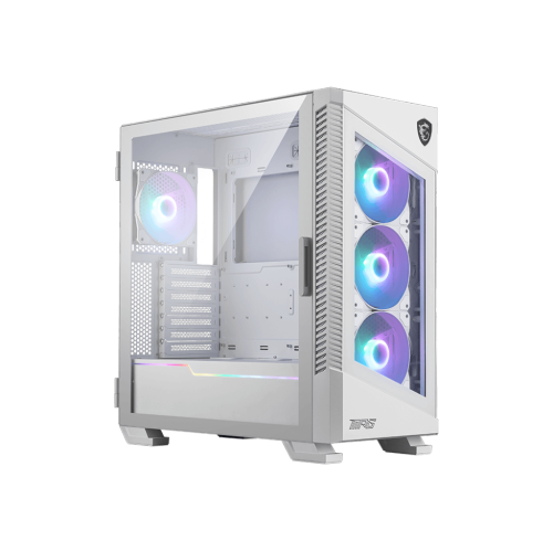 MSI  Mpg Velox 100R - Mid-Tower Computer Case: Tempered Glass Side Panel, 120MM Argb Fans, Liquid Cooling Support Up to 360MM Radiator In White