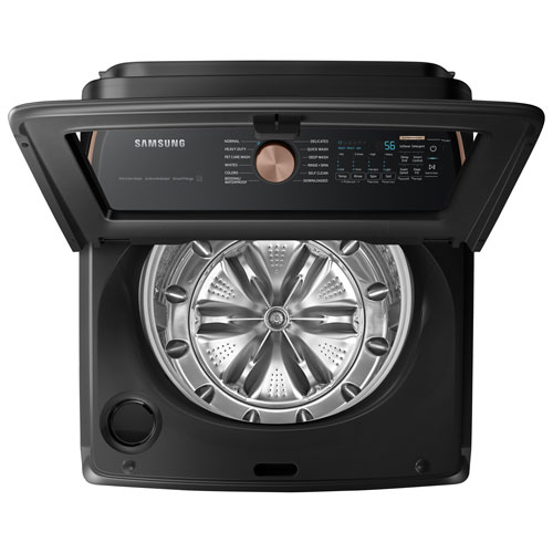 Laveuse à chargement par le haut de 6,2 pi³ de Samsung - Noir brossé