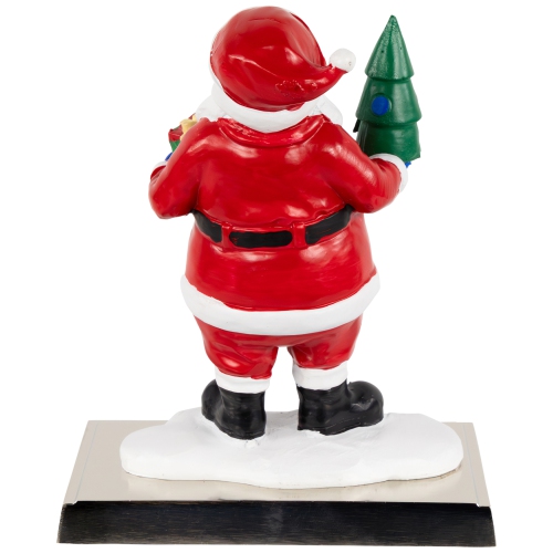 6.25" Santa Claus with Tree and Present Christmas Stocking Holder