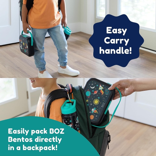 BOZ Bento Box for Kids - Kids Bento Lunch Box - Toddler Lunch Box for Daycare - Leak Proof 4 Compartments Kids Lunch Container