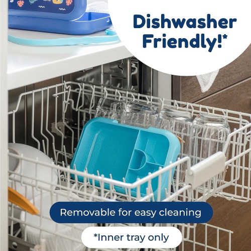 BOZ Bento Box for Kids - Kids Bento Lunch Box - Toddler Lunch Box for Daycare - Leak Proof 4 Compartments Kids Lunch Container