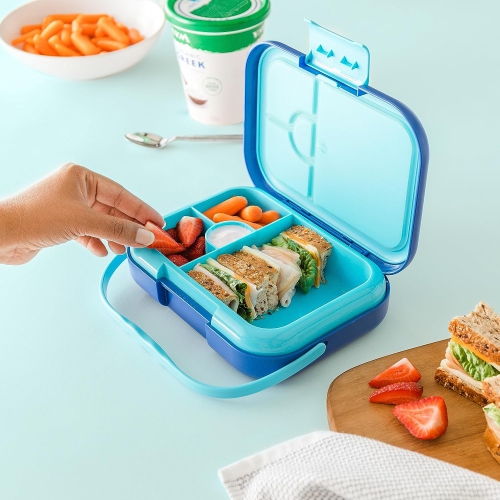 BOZ Bento Box for Kids - Kids Bento Lunch Box - Toddler Lunch Box for Daycare - Leak Proof 4 Compartments Kids Lunch Container