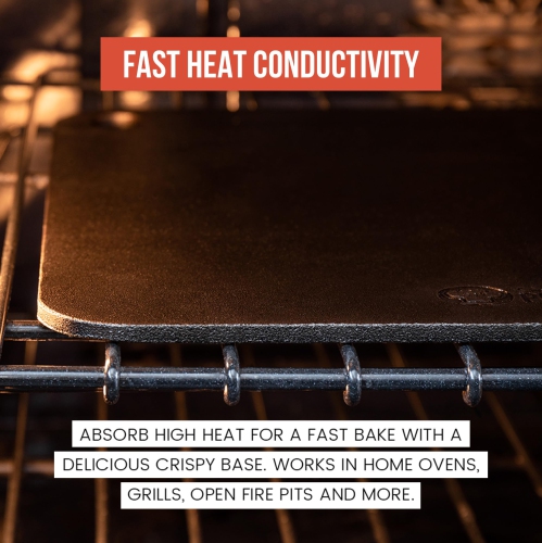 Chef Pomodoro Pizza Steel for Oven, 16 x 13.5 x 0.25 Thick, Baking Steel for Oven, Baking Steel Pizza Stone for Grill and Oven, Original Baking Steel