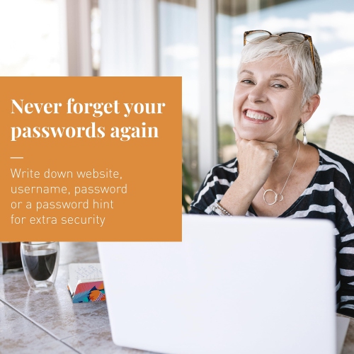 Rileys & Co. Password Book with Alphabetical Tabs, Password Keeper, Password Books for Seniors, Password Notebook for Internet Login, Website,