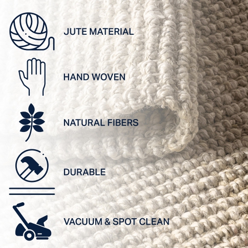 Hiro Hand Woven Chunky Jute Area Rug