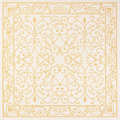 JONATHAN Y  Charleston Vintage Filigree Textured Weave Indoor/outdoor Square Rug