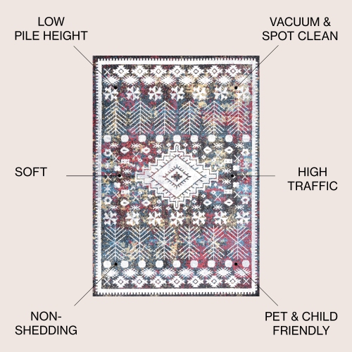 Dhiya Distressed Kilim Area Rug