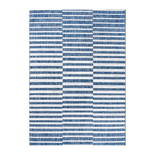 Sukie Modern Offset Stripe Indoor/Outdoor Area Rug