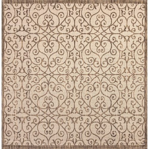 JONATHAN Y  Madrid Vintage Filigree Textured Weave Indoor/outdoor Square Rug